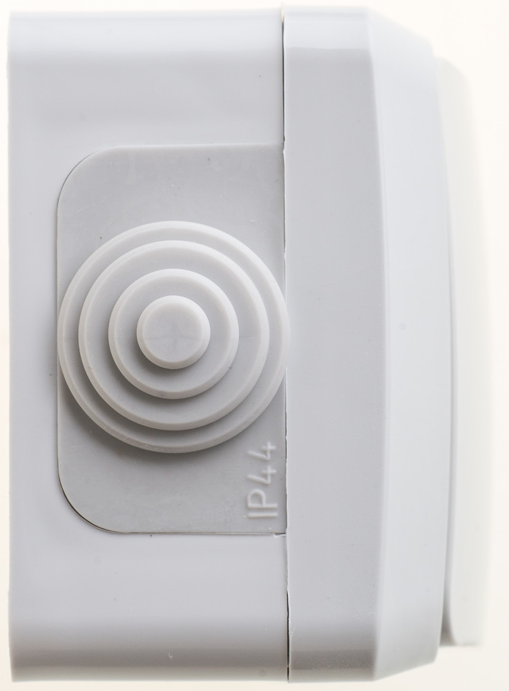 ЭТЮД IP44 О/У 1-клавишный ВЫКЛЮЧАТЕЛЬ 10 АХ, СЕРЫЙ