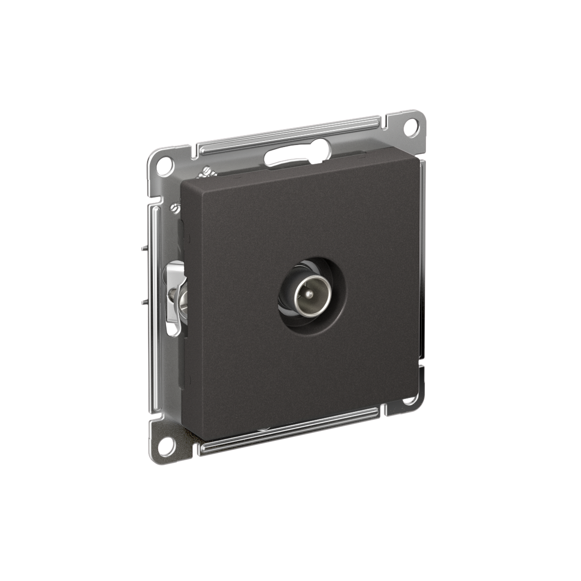 ATLASDESIGN TV РОЗЕТКА проходная 4дБ, механизм, БАЗАЛЬТ