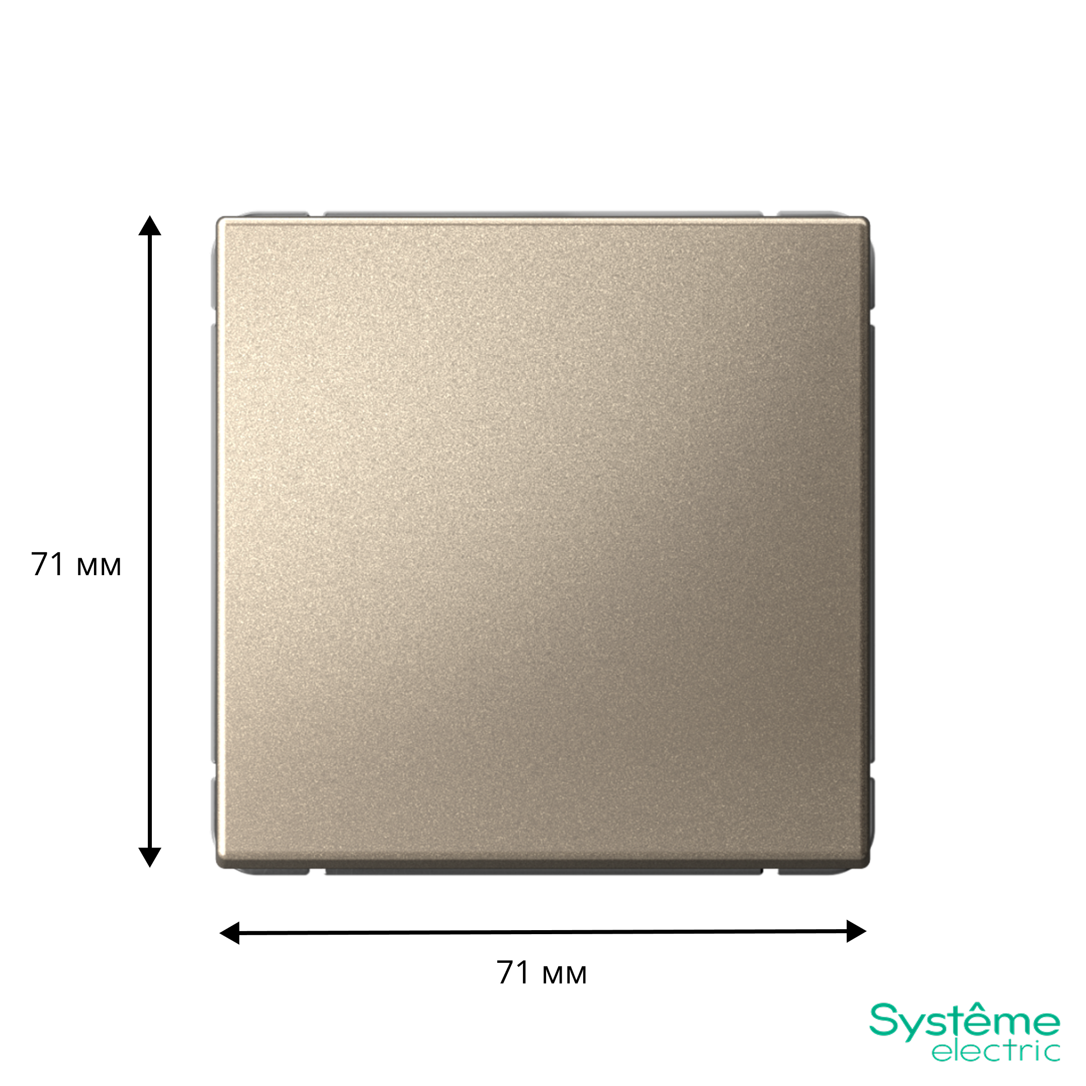 ARTGALLERY 1-клавишный ПЕРЕКЛЮЧАТЕЛЬ, сх.6, 10АХ, механизм, ШАМПАНЬ