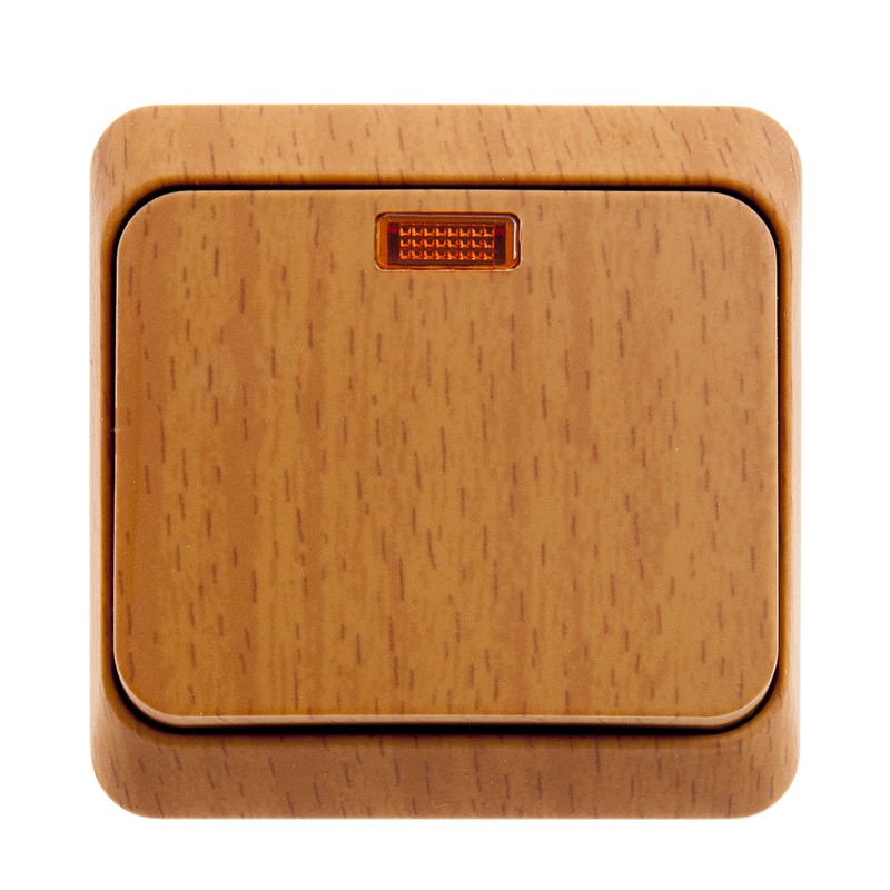 ЭТЮД О/У 1-клавишный ВЫКЛЮЧАТЕЛЬ с подсветкой 10 АХ, БУК