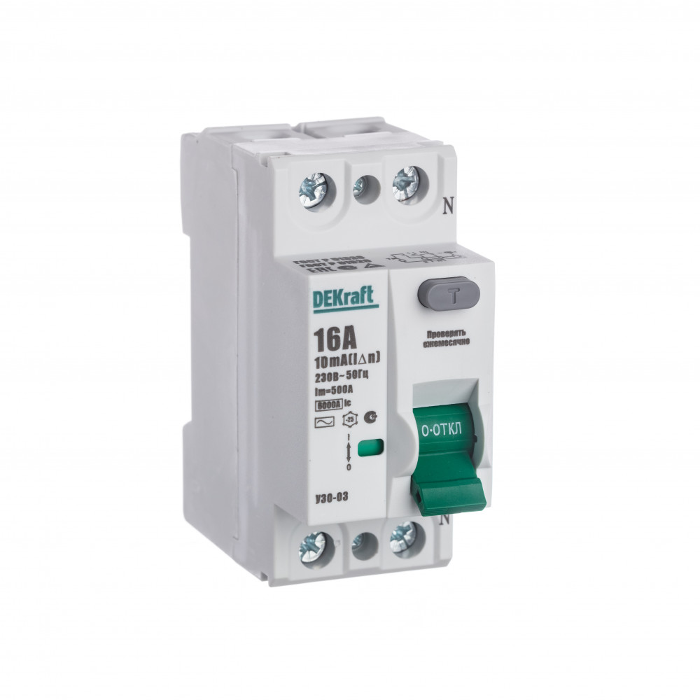 ВДТ 2P 16А 10мА тип AC УЗО-03 6кА стар.