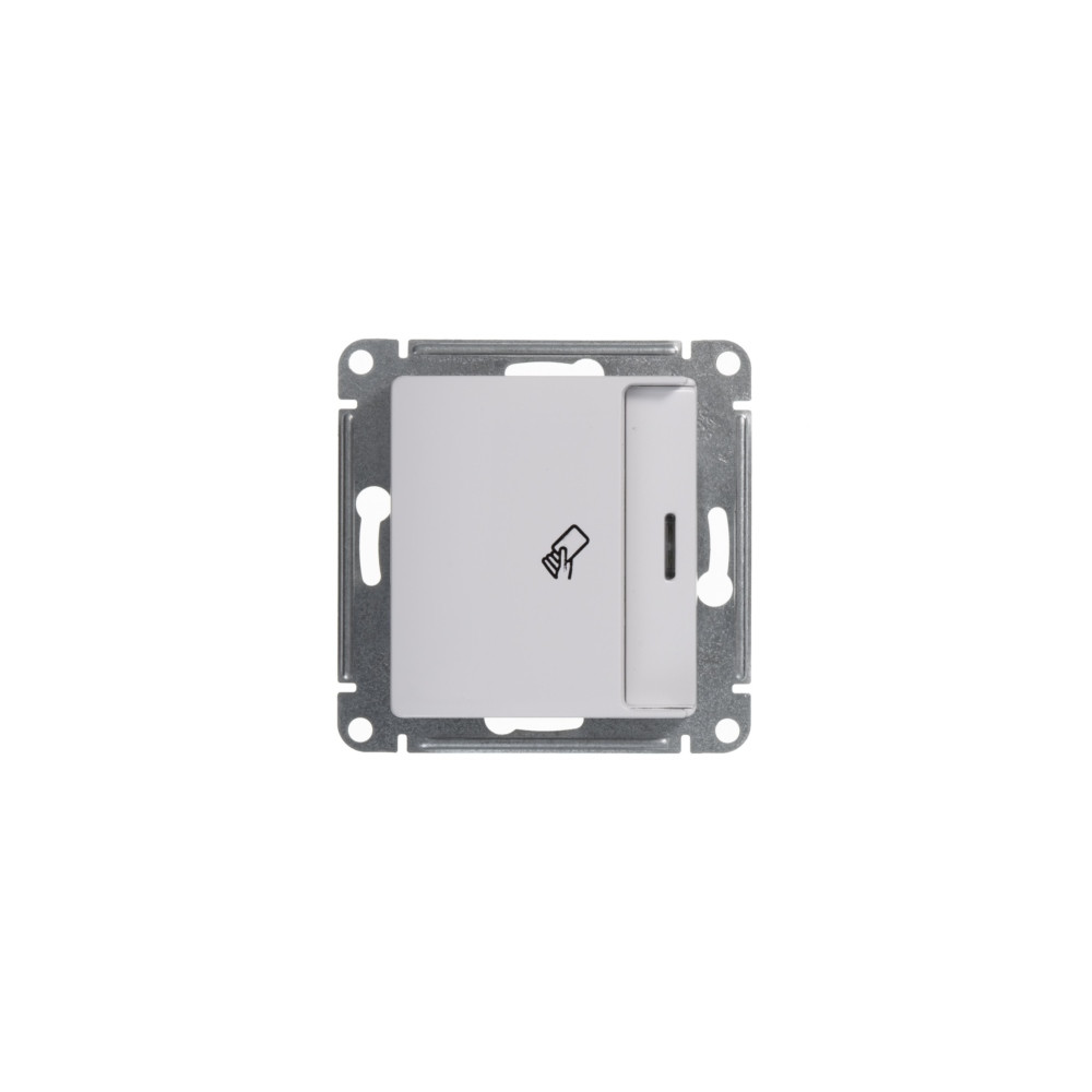 GLOSSA ВЫКЛЮЧАТЕЛЬ карточный с подсветкой, 10А, без задержки отключения, механизм, БЕЛЫЙ
