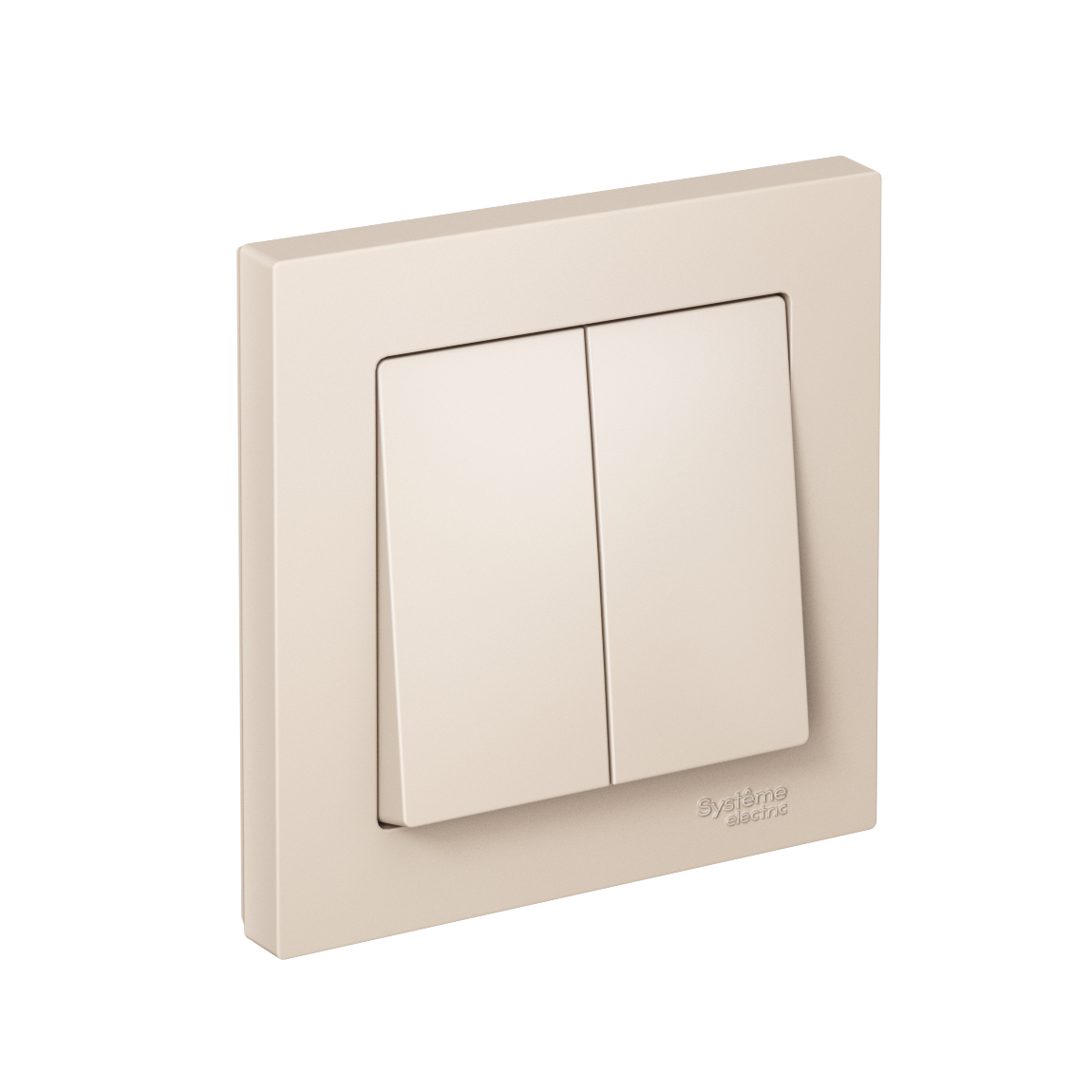 ATLASDESIGN 2-клавишный ВЫКЛЮЧАТЕЛЬ, сх.5, 10АХ, в сборе, БЕЖЕВЫЙ
