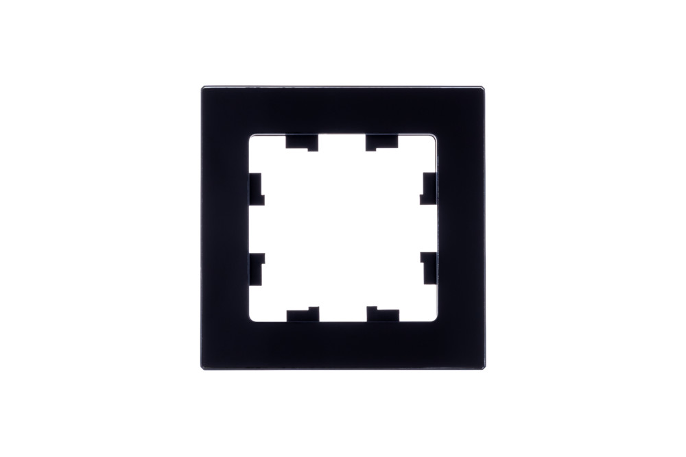 ATLASDESIGN NATURE 1-постовая РАМКА, НАТУРАЛЬНОЕ СТЕКЛО, ЧЕРНЫЙ