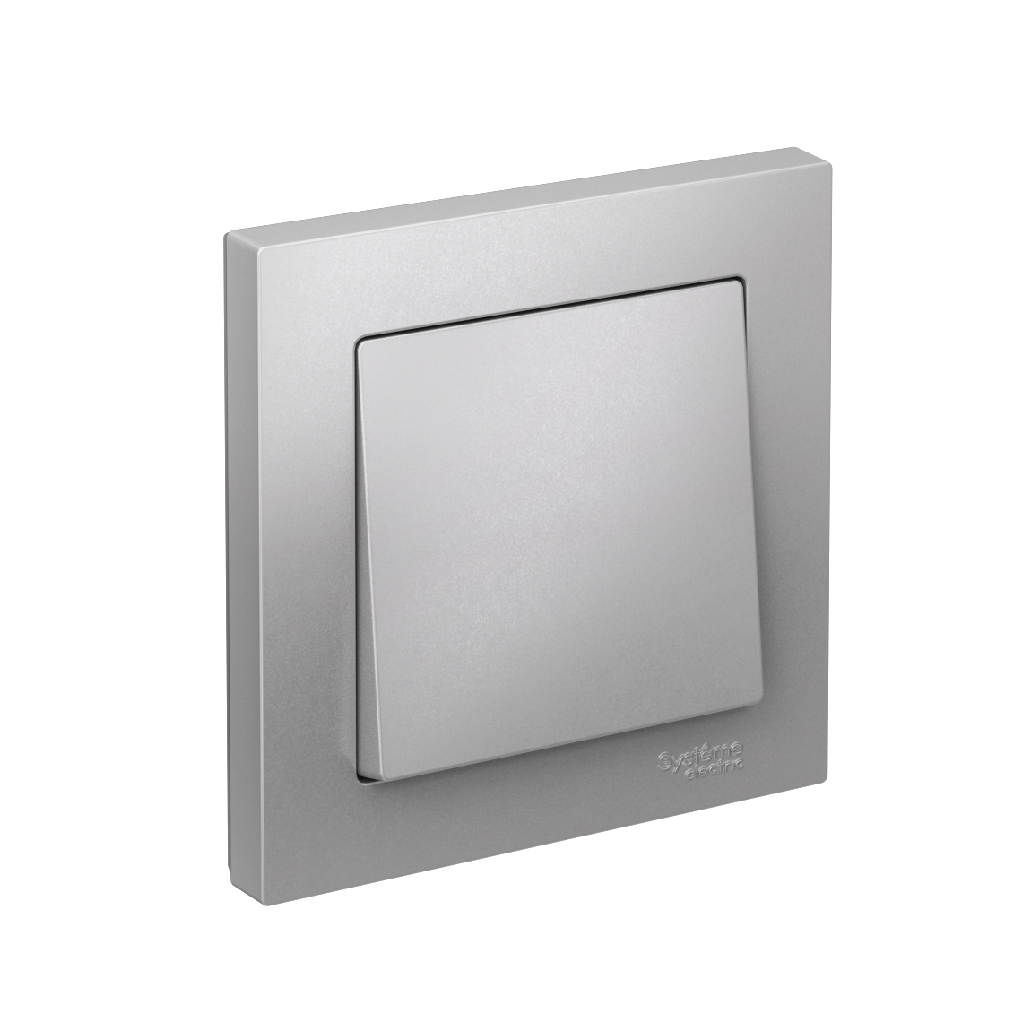 ATLASDESIGN 1-клавишный ВЫКЛЮЧАТЕЛЬ, сх.1, 10АХ, в сборе, АЛЮМИНИЙ