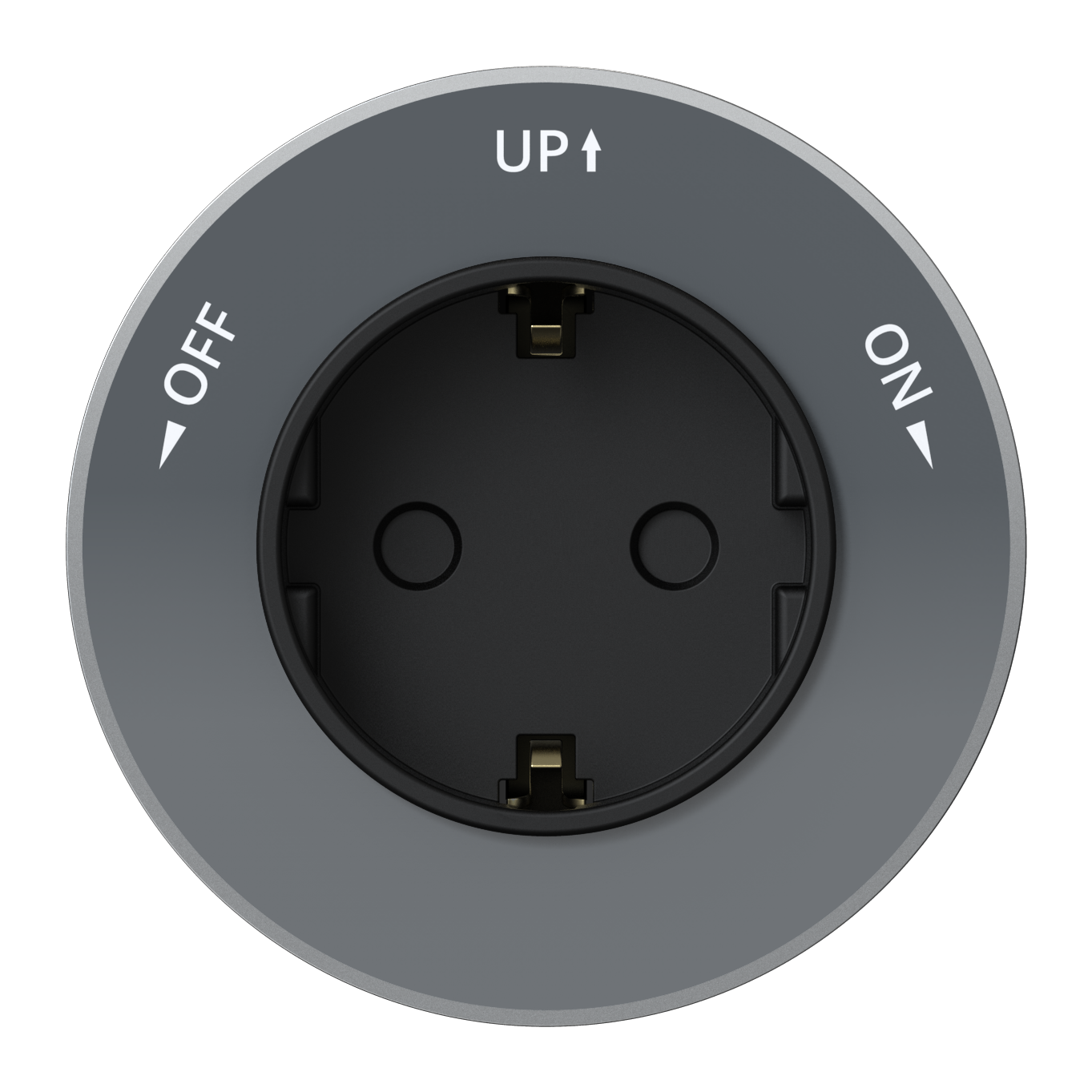 MULTITRACK Розетка 2К+З круглая 16 А/250 В ГРАФИТ