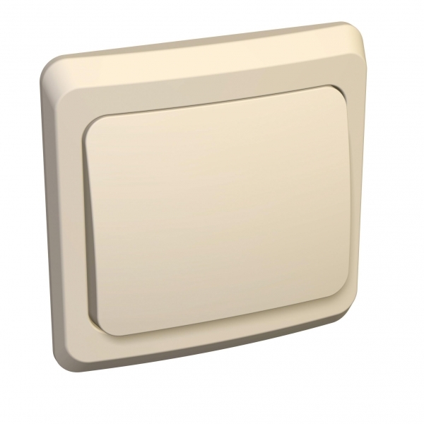 ЭТЮД С/У 1-клавишный ПЕРЕКЛЮЧАТЕЛЬ 10 АХ, КРЕМОВЫЙ