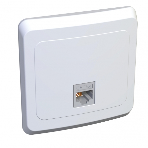 Розетка Schneider Electric ЭТЮД компьютерная RJ45 кат.5е С/У БЕЛЫЙ
