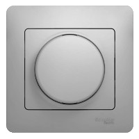 GLOSSA СВЕТОРЕГУЛЯТОР (диммер) универсальный, 600Вт/ВА, в сборе, АЛЮМИНИЙ