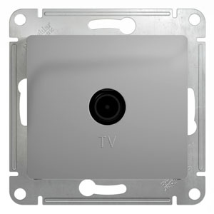 GLOSSA TV РОЗЕТКА оконечная 1дБ, механизм, АЛЮМИНИЙ