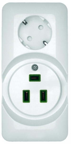 BLANCA О/У РОЗЕТКА комб: ДЛЯ ЭЛЕКТРОПЛИТЫ 32А+силовая, 16А, 250В, БЕЛЫЙ, опт.уп.