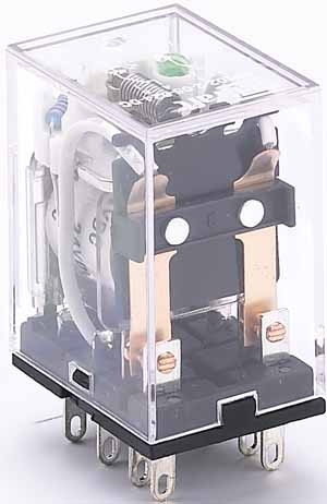 Промежуточное реле 2 конт. с инд. LED 5А 24В DC ПР-1