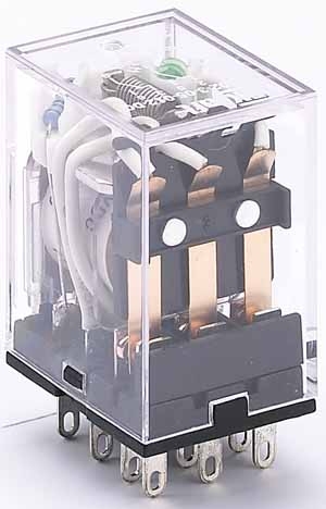 Промежуточное реле 3 конт. с инд. LED 5А 12В DC ПР-1