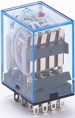 Промежуточное реле 4 конт. с инд. LED 5А 220В AC ПР-