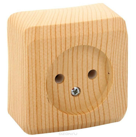 ЭТЮД О/У РОЗЕТКА без заземления без шторок, 16А, 250B, СОСНА