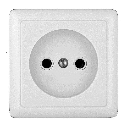 ХИТ О/У РОЗЕТКА без заземления без шторок, ИЗОЛ.ПЛ., 10А, 250В, БЕЛЫЙ