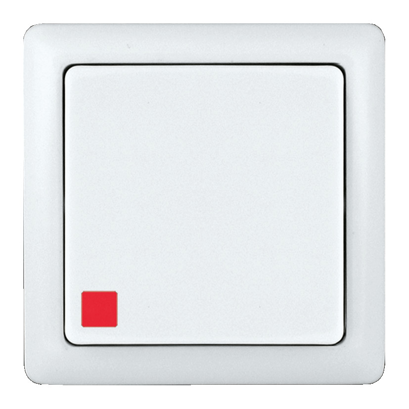 ХИТ О/У 1-клавишный ВЫКЛЮЧАТЕЛЬ с подсветкой 6А, 250В, БЕЛЫЙ