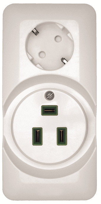 BLANCA О/У РОЗЕТКА комб: ДЛЯ ЭЛЕКТРОПЛИТЫ 32А+силовая, 16А, 250В, БЕЛЫЙ, опт.уп.