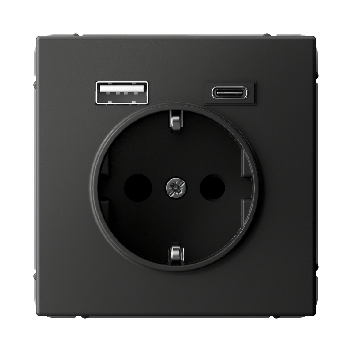 ARTGALLERY РОЗЕТКА 16А с 2 USB A+C, 5В/2,4А/3,0А, 2х5В/1,5А, механизм, БАЗАЛЬТ