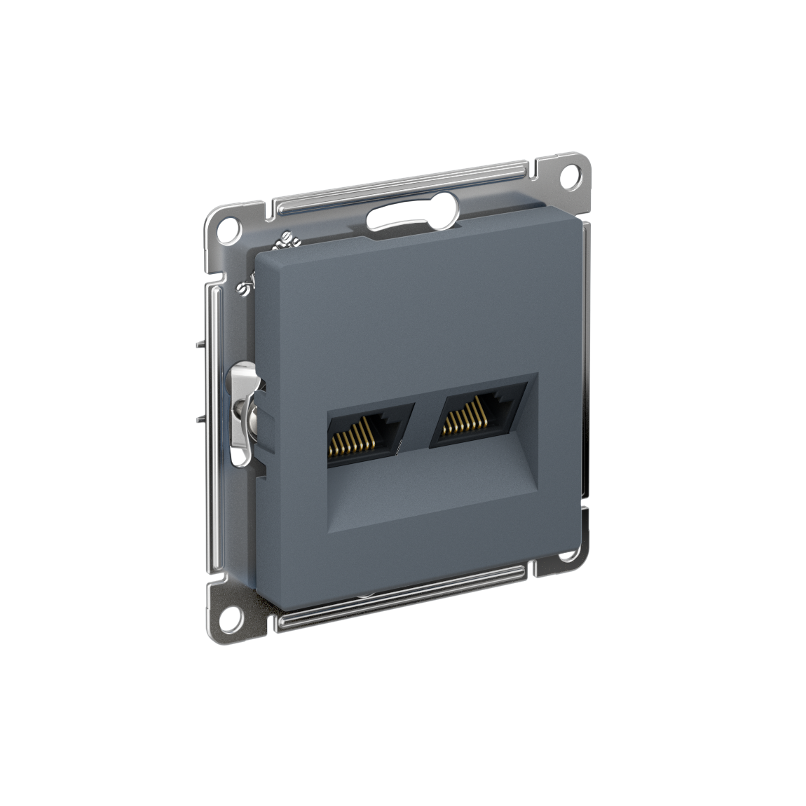 ATLASDESIGN РОЗЕТКА двойная компьютерная RJ45+RJ45 кат. 5e, механизм, ГРИФЕЛЬ