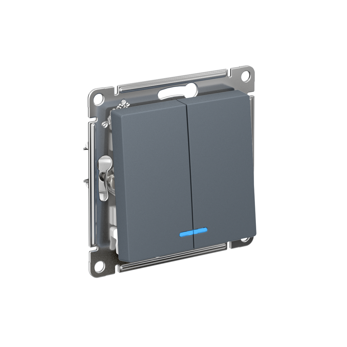 ATLASDESIGN 2-клавишный ВЫКЛЮЧАТЕЛЬ с подсветкой, сх.5а, 10АХ, механизм, ГРИФЕЛЬ