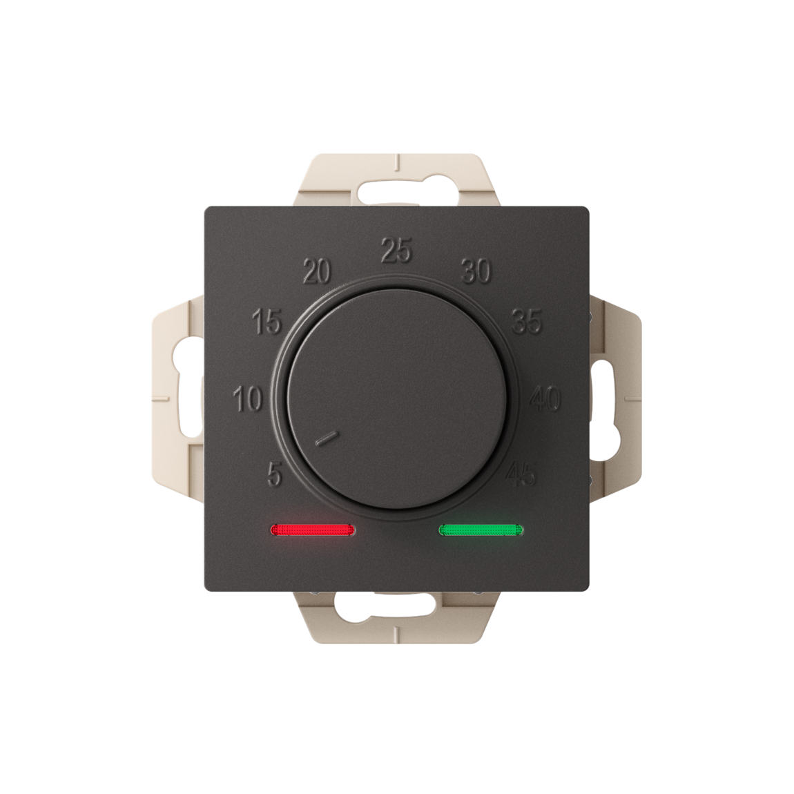 ATLASDESIGN ТЕРМОСТАТ электронный для теплого пола с датчиком, 10A, механизм, БАЗАЛЬТ