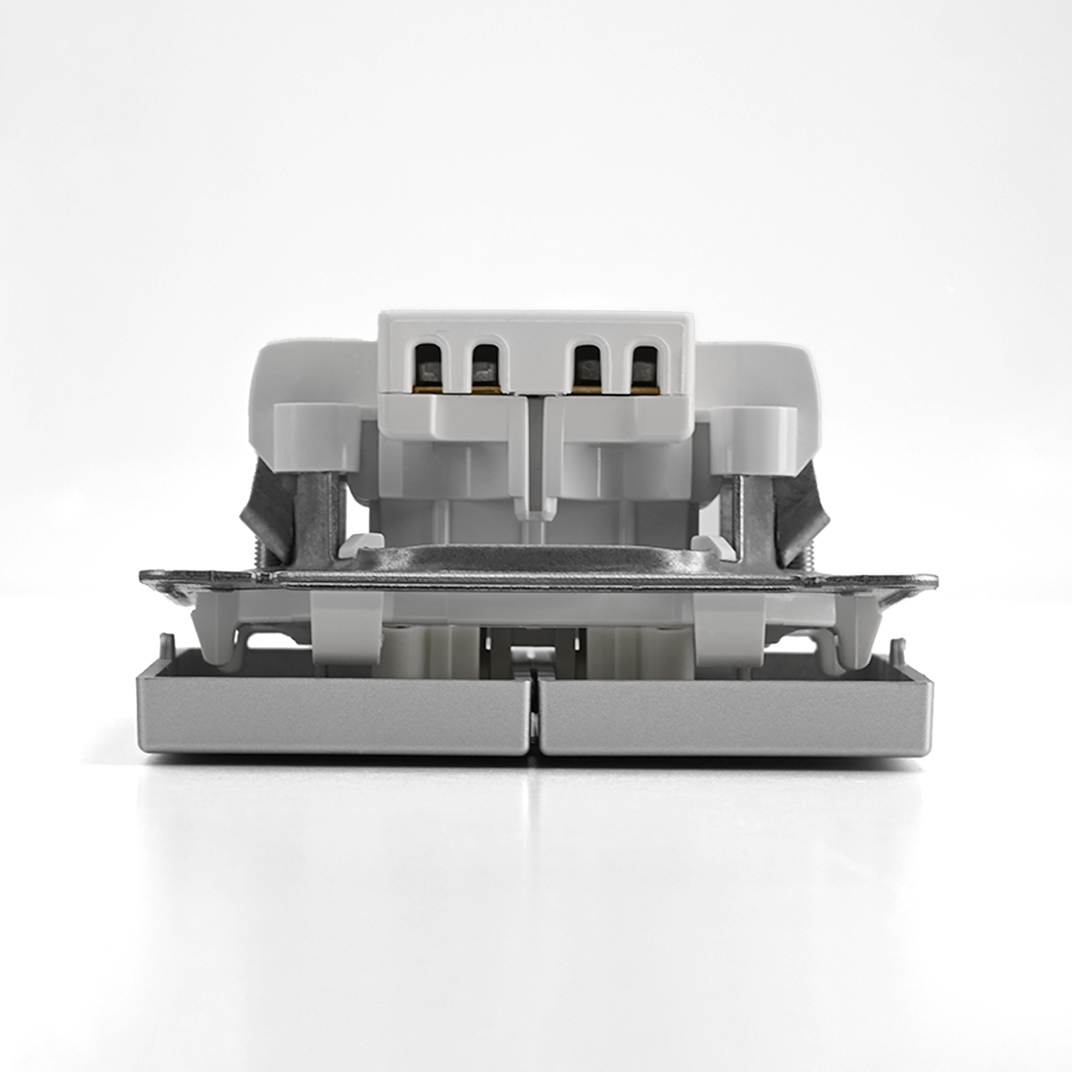 ARTGALLERY 2-клавишный ВЫКЛЮЧАТЕЛЬ, сх.5, 10АХ, механизм, АЛЮМИНИЙ