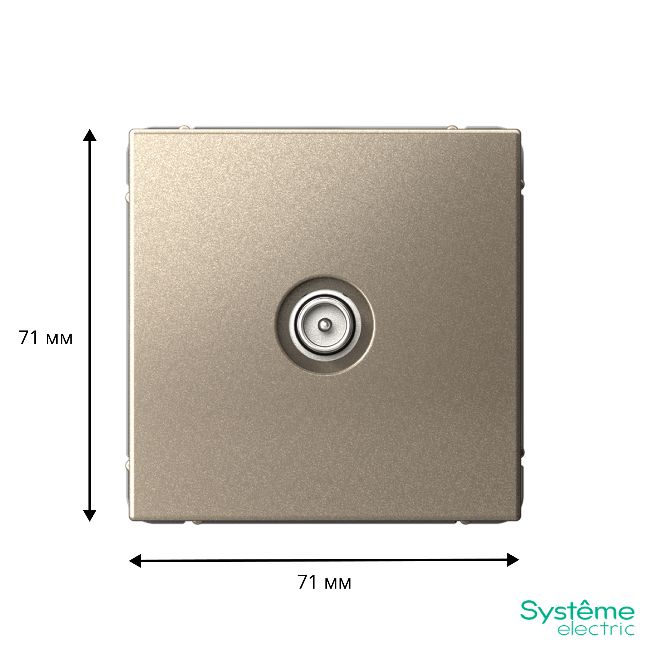 ARTGALLERY TV РОЗЕТКА оконечная 1DB, механизм, ШАМПАНЬ