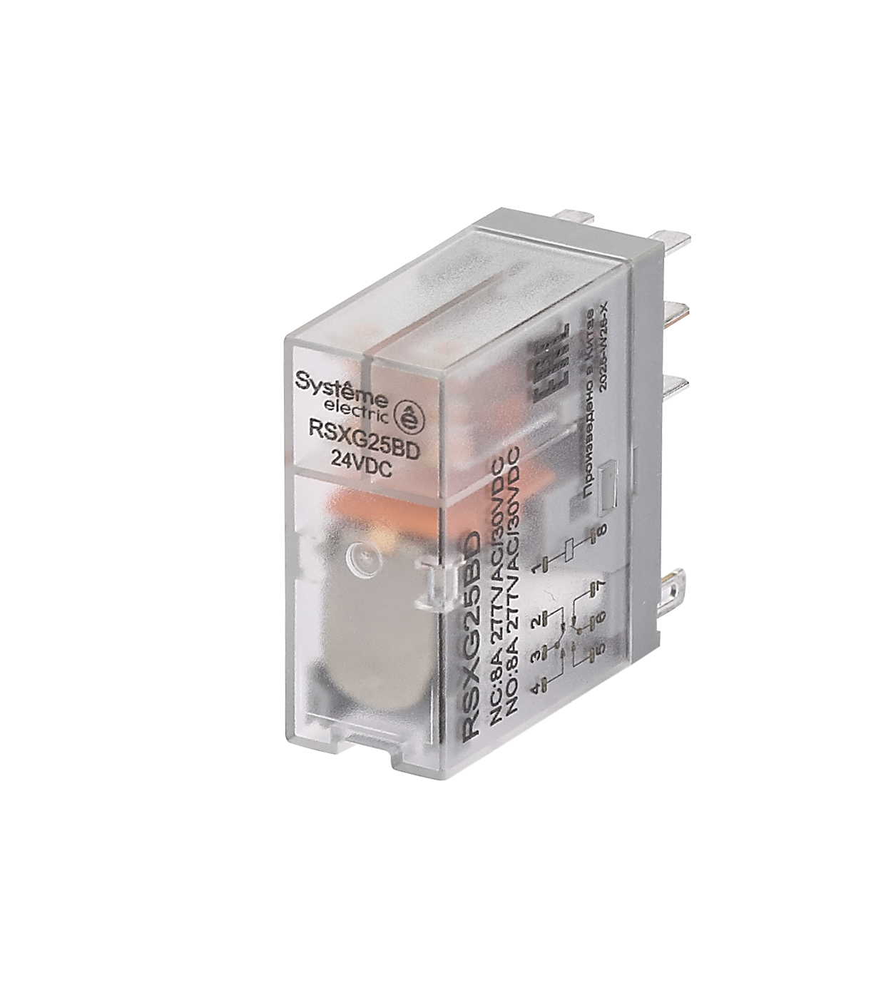 Реле 8A 2CO 24VDC