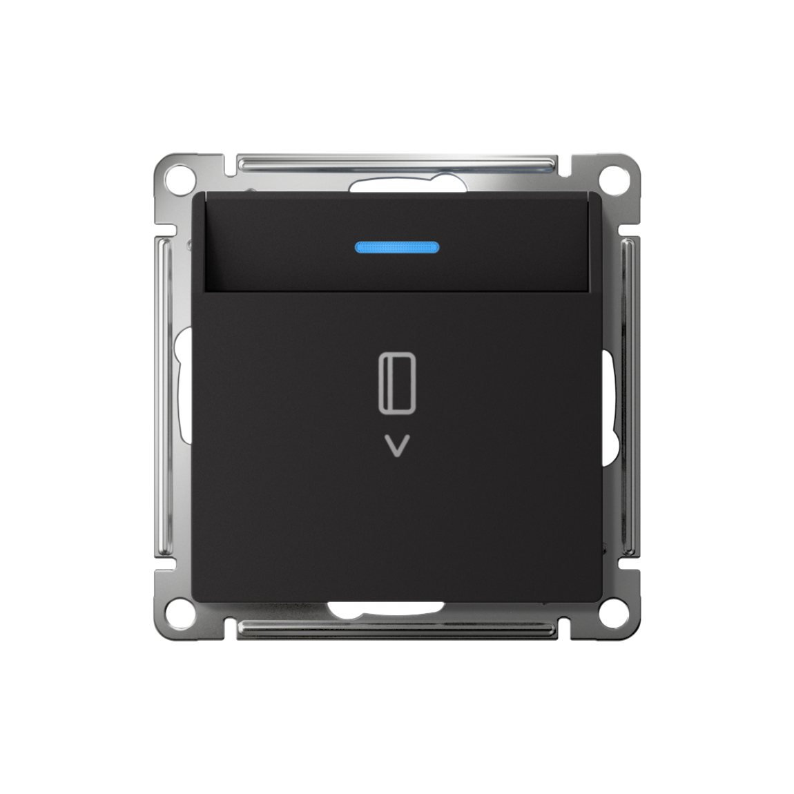 ATLASDESIGN ВЫКЛЮЧАТЕЛЬ карточный с подсветкой, 10А, без задержки отключения, механизм, КАРБОН