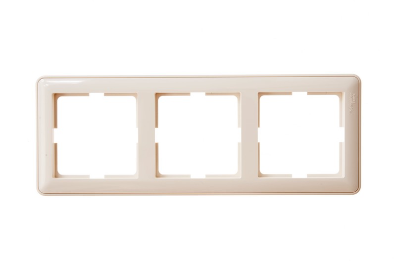 W59 3-постовая РАМКА, универсальная, СЛОНОВАЯ КОСТЬ
