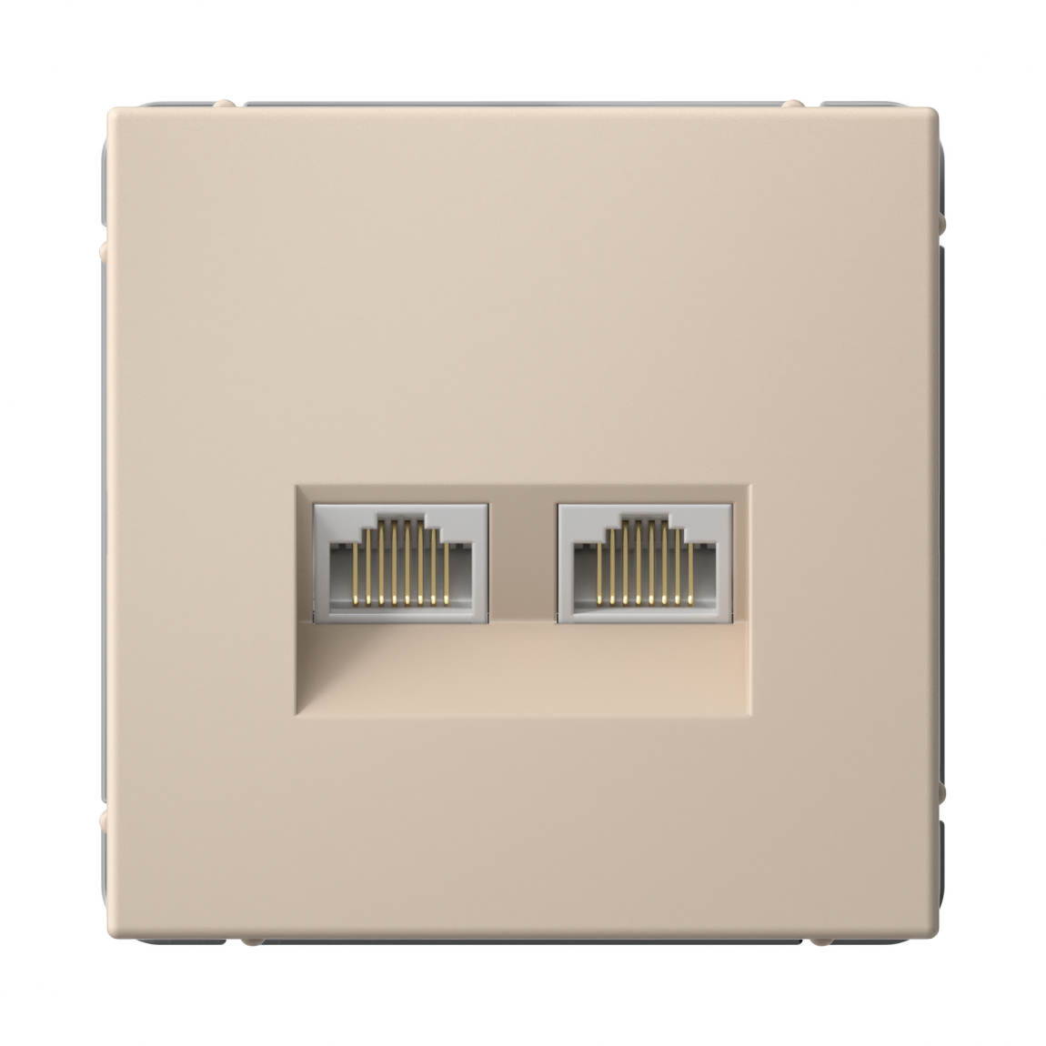 ARTGALLERY РОЗЕТКА двойная компьютерная RJ45+RJ45, кат.6А, механизм, ПЕСОЧНЫЙ