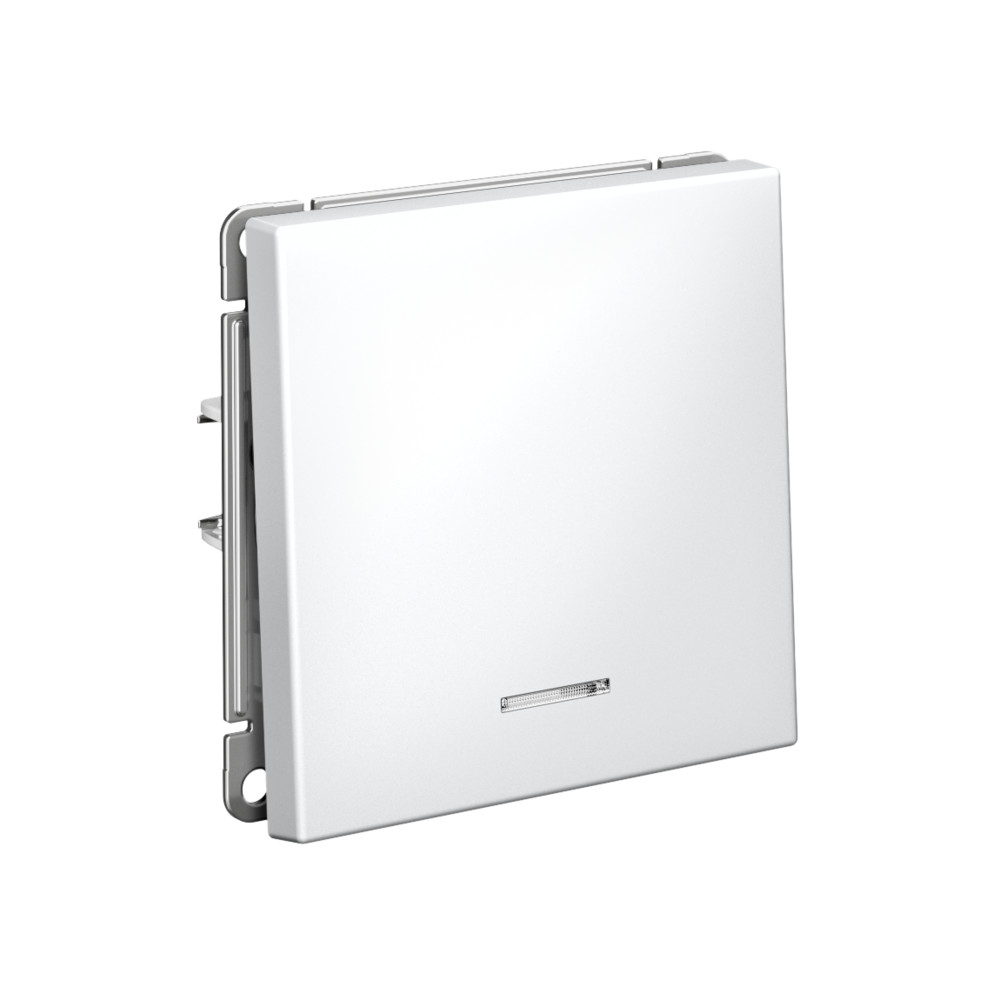 ARTGALLERY 1-клавишный ВЫКЛЮЧАТЕЛЬ с подсветкой, 10АХ, механизм, быстрозажим. клем., БЕЛЫЙ