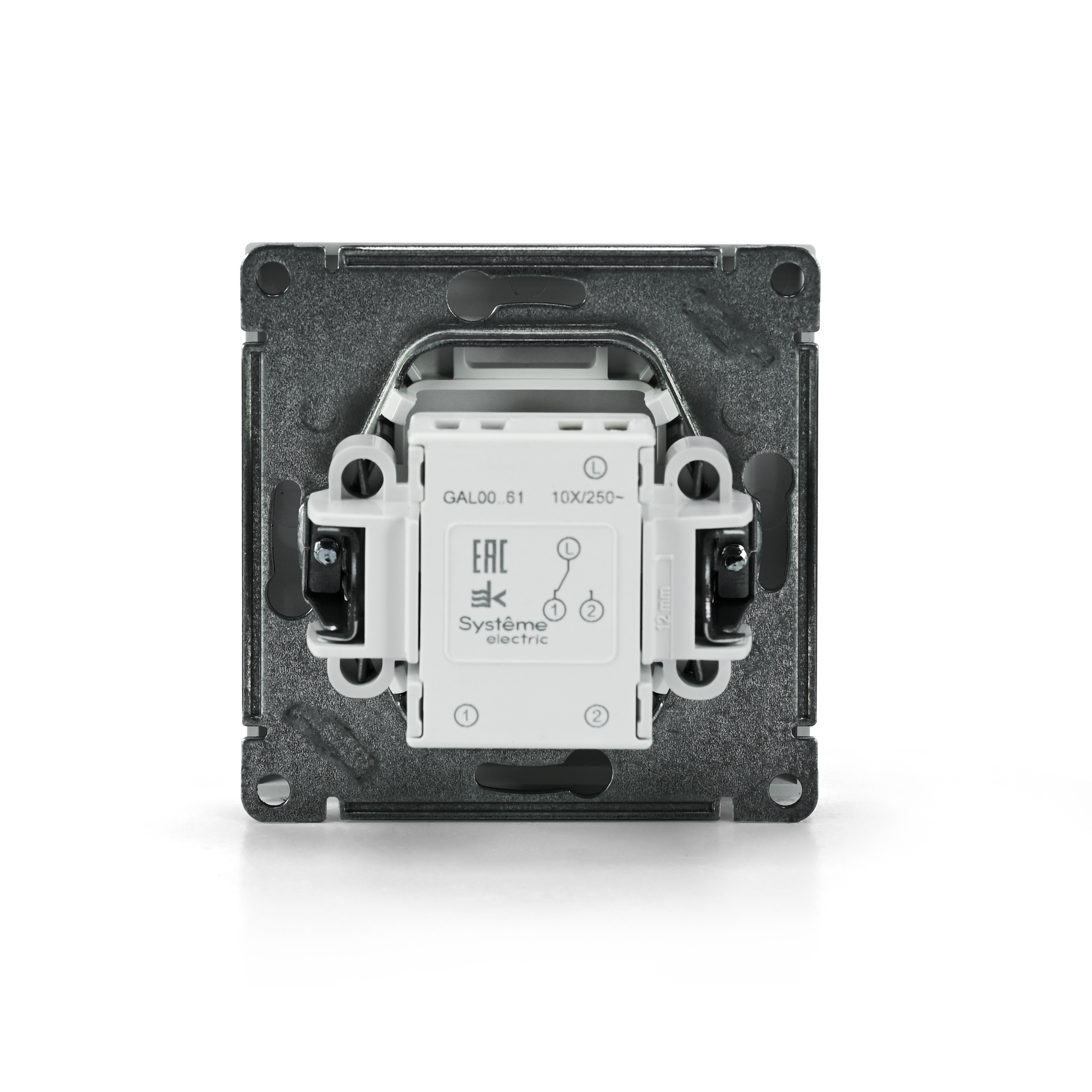 ARTGALLERY 1-клавишный ПЕРЕКЛЮЧАТЕЛЬ, сх.6, 10АХ, механизм, БЕЛЫЙ