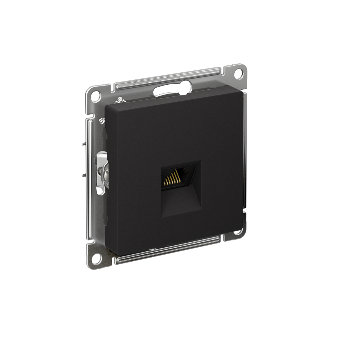 ATLASDESIGN РОЗЕТКА компьютерная RJ45 кат. 5e, механизм, КАРБОН