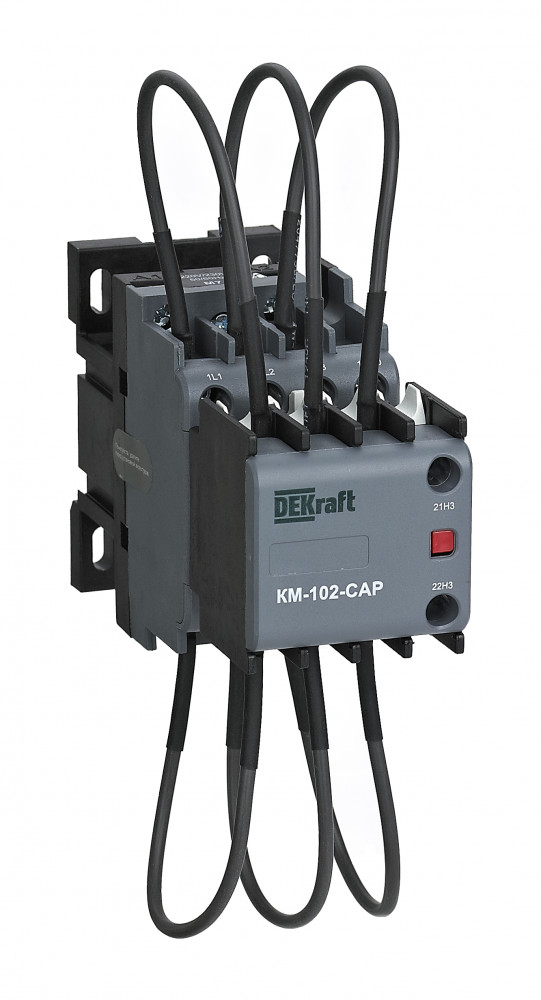 Контактор конденсаторный 20кВАр, 220/230В, AC6b, 2НО серии КМ-102-CAP Dekraft