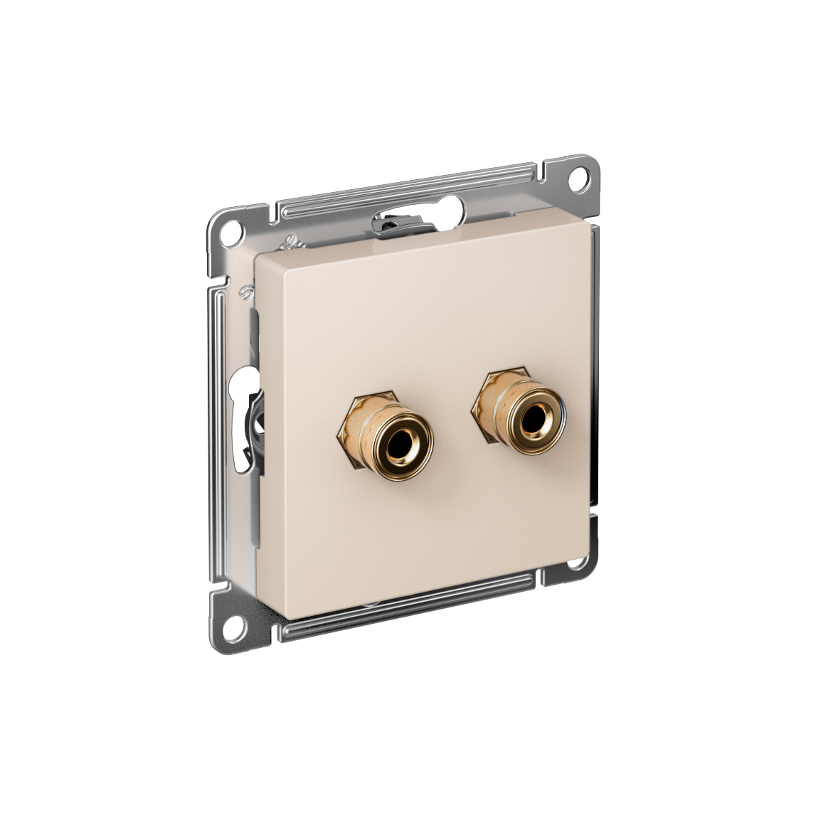 ATLASDESIGN АУДИОРОЗЕТКА двойная, БЕЖЕВЫЙ