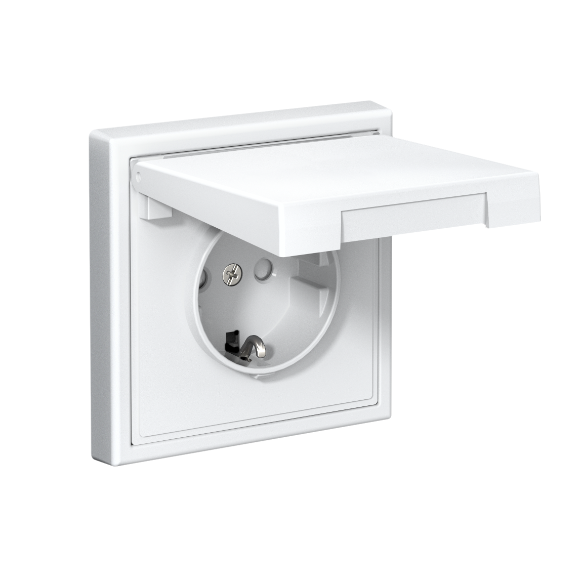 ARTGALLERY РОЗЕТКА с заземл. со шторк. с крышк., 16А, IP20,  механизм, быстрозажим. клем., ЛОТОС