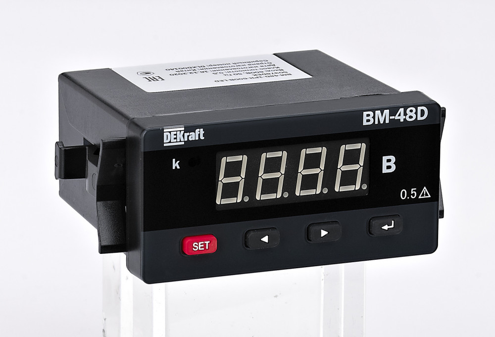 Вольтметр цифр. 96x48мм однофазный, вх 100В, вых DO+RS485, LED-дисплей ВМ-48D