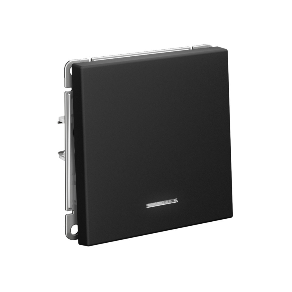 ARTGALLERY 1-клавишный ВЫКЛЮЧАТЕЛЬ с подсветкой, сх.1а, 10АХ, механизм, КАРБОН