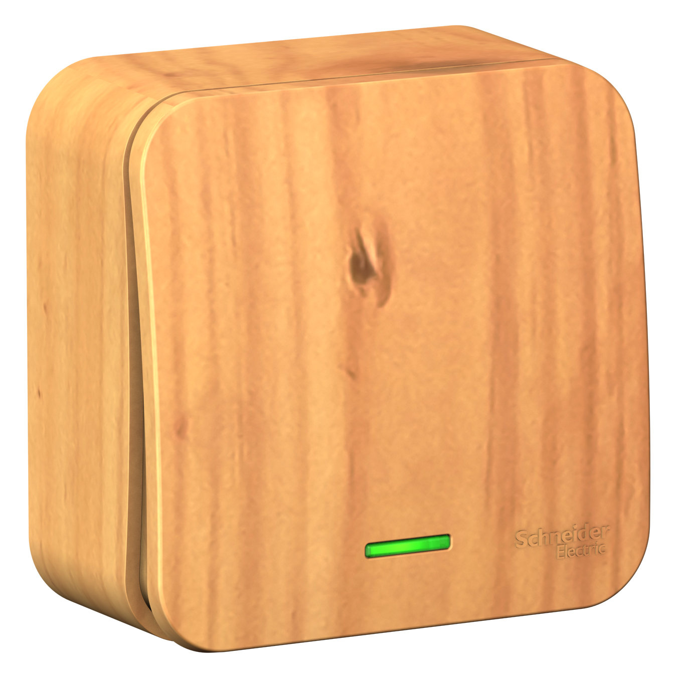 BLANCA О/У 1-клавишный ВЫКЛЮЧАТЕЛЬ (сх.1) с подсветкой, ИЗОЛ.ПЛ., 10А, 250В, ЯСЕНЬ