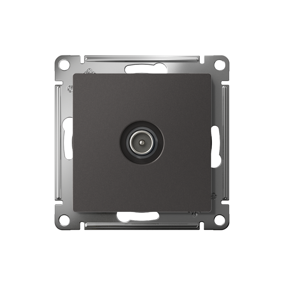 ATLASDESIGN TV РОЗЕТКА проходная 4дБ, механизм, БАЗАЛЬТ