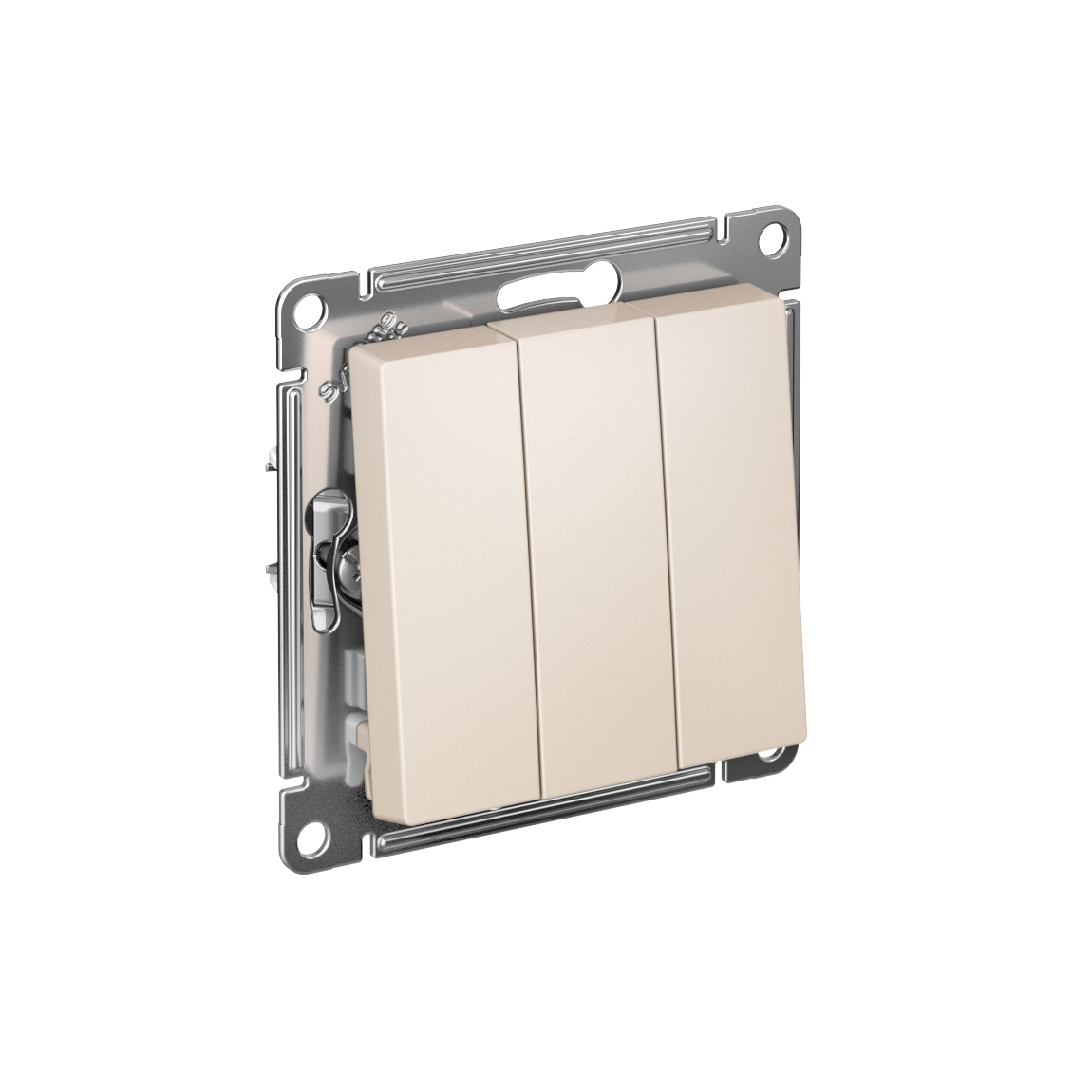 ATLASDESIGN 3-клавишный ВЫКЛЮЧАТЕЛЬ, сх.1+1+1, 10АХ, механизм, БЕЖЕВЫЙ