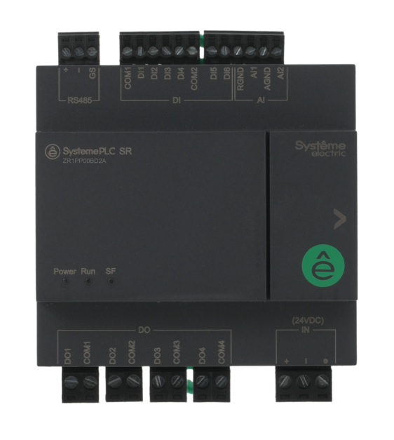 Интеллектуальное реле SR1; 24 VDC; 12 IO: 6 DI, 4 DO (реле); 2 AI; 1xRS485