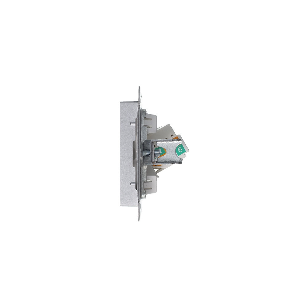 ATLASDESIGN РОЗЕТКА компьютерная RJ45 кат. 5e, механизм, АЛЮМИНИЙ