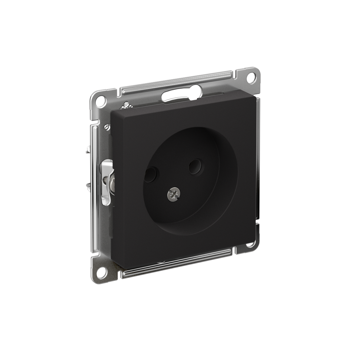 ATLASDESIGN РОЗЕТКА без заземления без шторок, 16А, механизм, КАРБОН