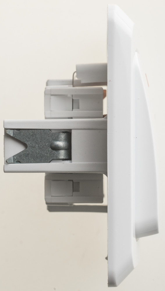 ЭТЮД С/У 1-клавишный ПЕРЕКЛЮЧАТЕЛЬ с подсветкой 10 АХ, БЕЛЫЙ