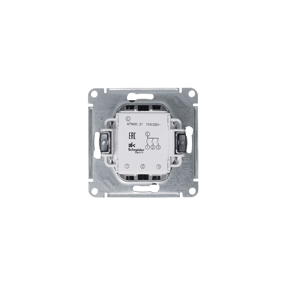 ATLASDESIGN 3-клавишный ВЫКЛЮЧАТЕЛЬ, сх.1+1+1, 10АХ, механизм, ГРИФЕЛЬ