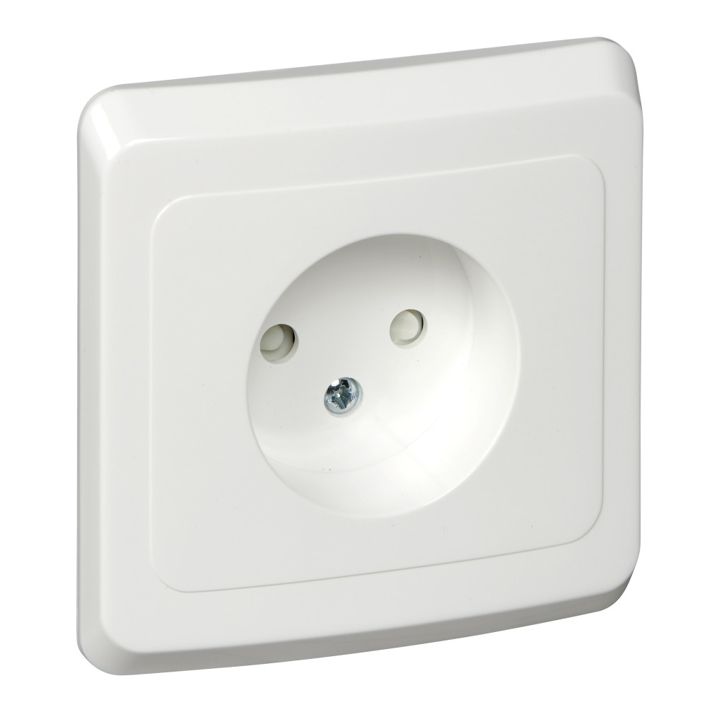 ЭТЮД С/У РОЗЕТКА без заземления со шторками, 16А 250B, БЕЛЫЙ