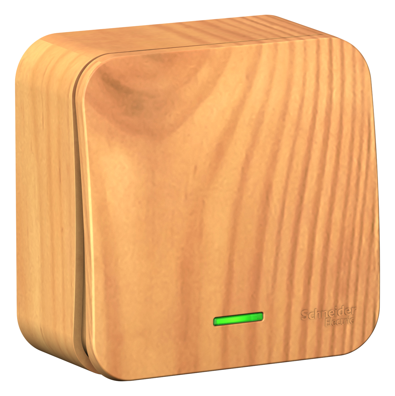 BLANCA О/У 1-клавишный ПЕРЕКЛЮЧАТЕЛЬ (сх.6) с подсветкой, ИЗОЛ.ПЛ, 10А, 250В,  ЯСЕНЬ